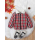 9M-5Y Unisex Long Sleeve Plaid Fleece Jackets  Toddler Boutique Clothing  