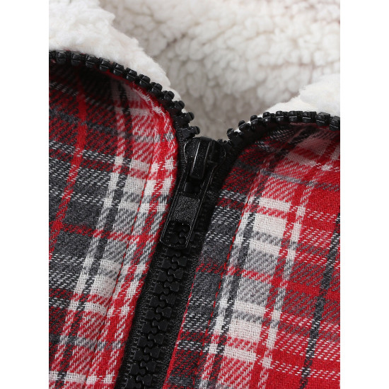 9M-5Y Unisex Long Sleeve Plaid Fleece Jackets  Toddler Boutique Clothing  