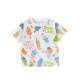 18M-7Y Toddler Girls Ice Cream Crew Neck T-Shirts  Girls Clothing  