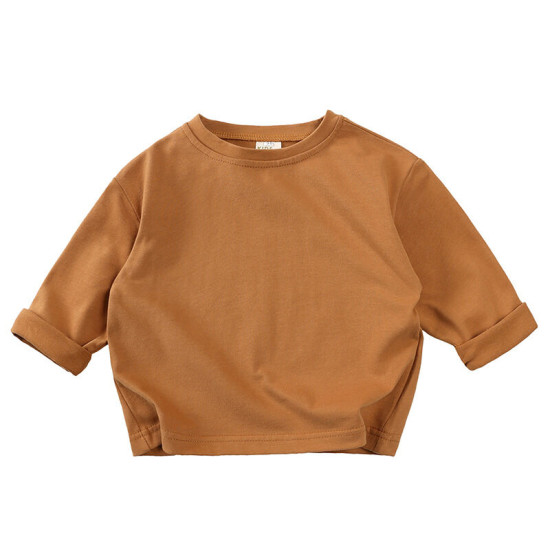 9M-6Y Toddler Solid Color Long Sleeve Tops  Toddler Boutique Clothing  