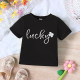 18M-6Y Toddler Girls St. Patrick's Day Letter Print Short Sleeve T-Shirts  Girls Clothes  