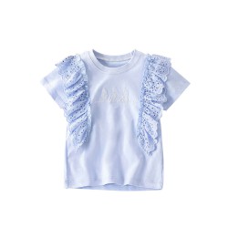 18M-7Y Toddler Girls Lace Ruffled T-Shirts  Girls Clothes  