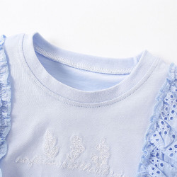 18M-7Y Toddler Girls Lace Ruffled T-Shirts  Girls Clothes  