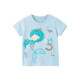 18M-7Y Toddler Girls Mermaid Round Neck Short Sleeves T-Shirts  Girls Clothes  