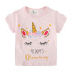 18M-7Y Toddler Girls Shorts Sleeve Unicorn Tops  Girls Clothes  