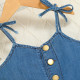 9M-5Y Toddler Girls Button Denim Sling Rompers  Girls Fashion Clothes  