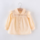 9M-6Y Toddler Girls Embroidered Flower Long Sleeve Doll Collar Shirt  Girls Clothes  