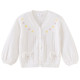 18M-6Y Toddler Girls Embroidery Floral Sweater Knitted Cardigan  Girls Clothes  