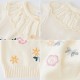 12M-6Y Toddler Girls Embroidered Floral Knitted Cardigan Sweater  Girls Clothes  