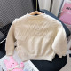 18M-7Y Toddler Girls Knitted Sweater Patchwork Mesh  Girls Fashion Clothes  