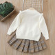 18M-6Y Toddler Girls Knitted Sets Bow Sweater Cardigan Plaid Skirts  Girls Clothes  