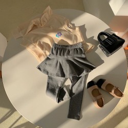 18M-7Y Toddler Girls Fake Two Piece Leggings Trousers  Girls Clothes  