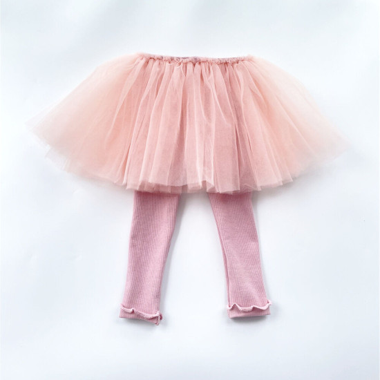 9M-4Y Toddler Girls Solid Mesh Skirt Legging  Girls Clothes  
