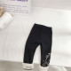 9M-6Y Plush-Edge Fleece Thicken Warm Pants Bear Line Print Leggings Trousers  Kids Boutique Clothing  