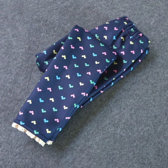 2-13Y Big Kids Girls Love Heart Polka Dots Fleece Leggings  Kids Boutique Clothing  