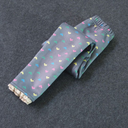 2-13Y Big Kids Girls Love Heart Polka Dots Fleece Leggings  Kids Boutique Clothing  