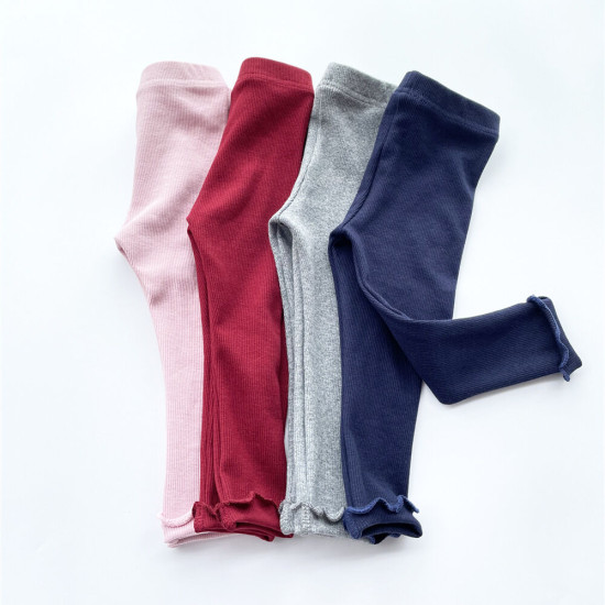 9M-4Y High Bounce Solid Color Wave Simple Style Leggings Baby  Clothing  
