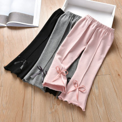 18M-8Y Kids Girls Casual Bow Casual Wide Leg Pants  Kids Clothes  