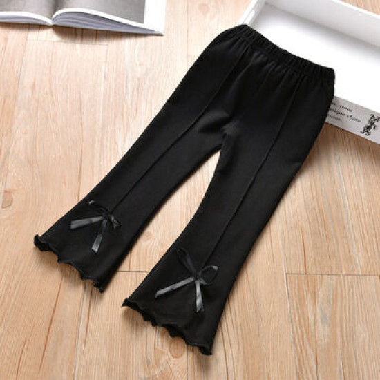 18M-8Y Kids Girls Casual Bow Casual Wide Leg Pants  Kids Clothes  
