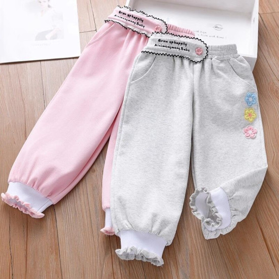 18M-7Y Toddler Girls floral casual trousers wholesale girls fashion clothes  