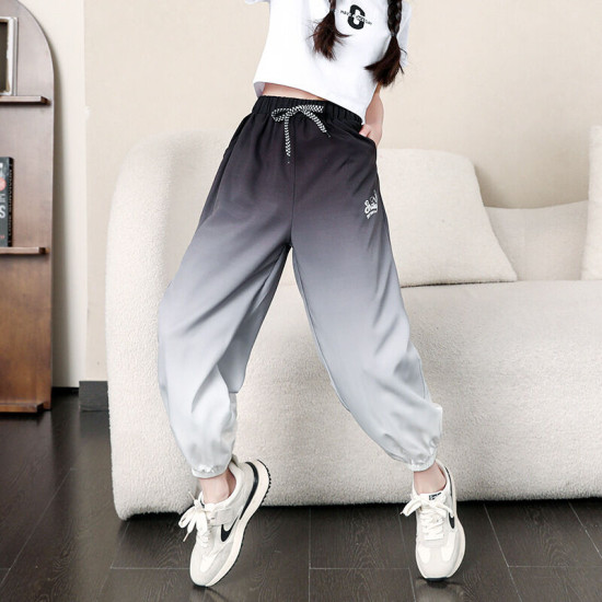 3-15Y Kids Girls And Boys Gradient Color Track Pants  Clothing Kidswear  
