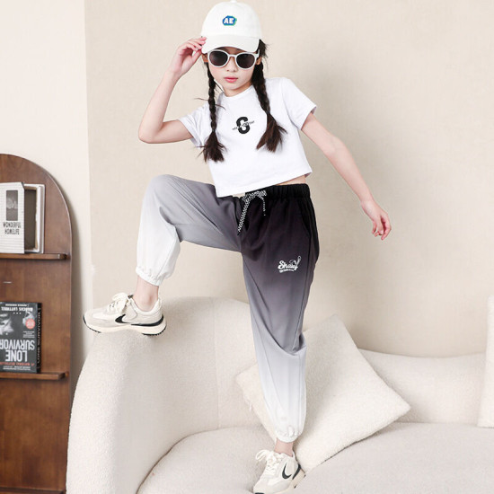 3-15Y Kids Girls And Boys Gradient Color Track Pants  Clothing Kidswear  