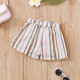 18M-6Y Toddler Girl Vertical Striped Shorts With Waist Belt Fashion Girl   