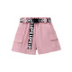 18M-6Y Toddler Girls Summer Pink Casual Shorts With Letter Belt  Girls Clothes  
