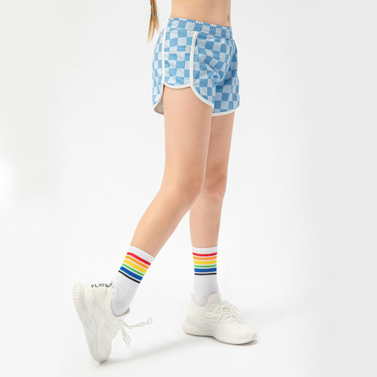 5-12Y Kids Girls Block-Color Checkerboard Shorts  Clothing For Kids  