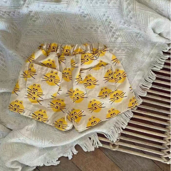 9M-4Y Caroon Flower Animal Print Shorts  Kids Boutique Clothing  