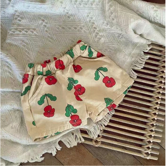 9M-4Y Caroon Flower Animal Print Shorts  Kids Boutique Clothing  