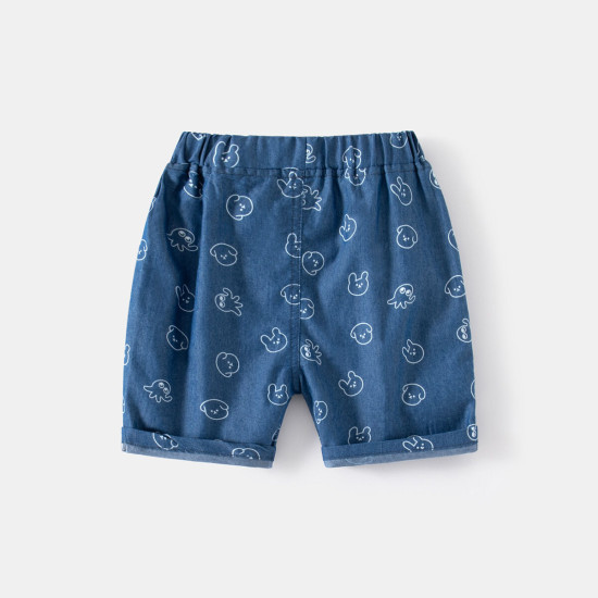 18M-6Y Blue Bear Cartton Shorts  Kids Boutique Clothing  