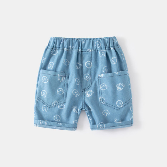 18M-6Y Blue Bear Cartton Shorts  Kids Boutique Clothing  