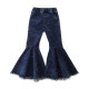 18M-6Y All-Matched Denim Flares Trousers Set  Kids Boutique Clothing  