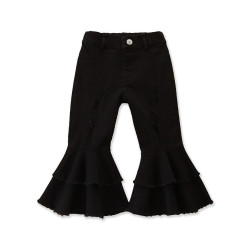 18M-6Y All-Matched Denim Flares Trousers Set  Kids Boutique Clothing  