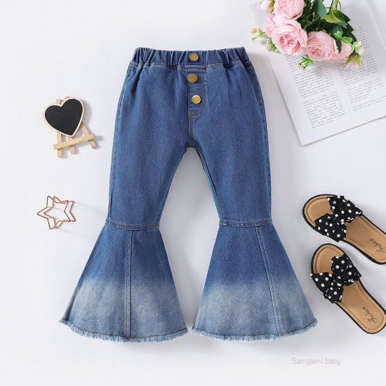 18M-6Y Denim Long Flares Trousers  Kids Boutique Clothing  