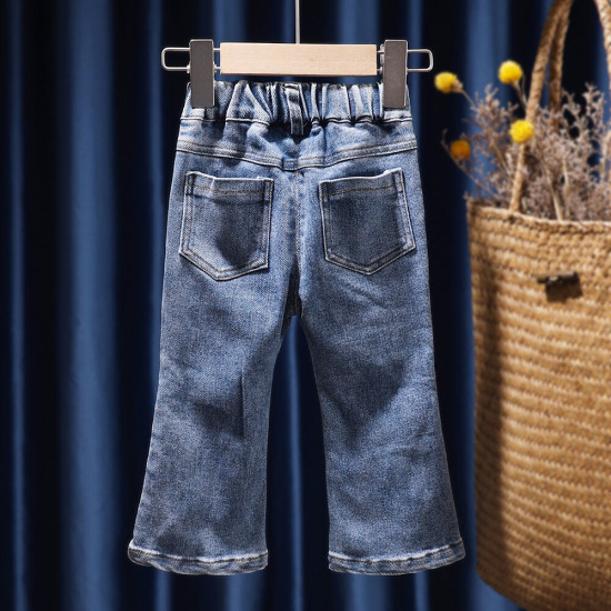 9M-6Y Toddler Girls Bow Bell Bottom Jeans  Girls Fashion Clothes  