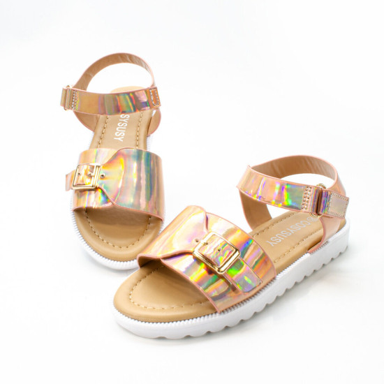 Kids Girls Velcro Laser Sandals  Kids Shoes  