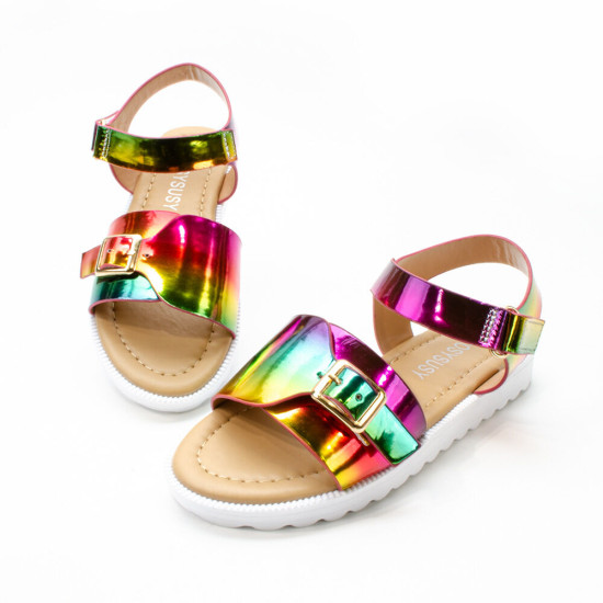 Kids Girls Velcro Laser Sandals  Kids Shoes  