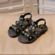 Kids Girls Metal Stud Casual Roman Beach Sandals  Kids Shoes  
