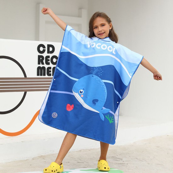 Toddler Kids Beachwear Microfiber Children's Quick-Drying Bathrobe Children's Hooded Bath Towel Swimming Wear  