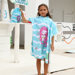 Toddler Kids Beachwear Microfiber Children's Quick-Drying Bathrobe Children's Hooded Bath Towel Swimming Wear  