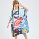 Toddler Kids Beachwear Cartoon Printing Children's Beach Bathrobe Wear Bath Towel Swimming Cloak Quick-Drying  