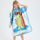 Toddler Kids Beachwear Cartoon Printing Children's Beach Bathrobe Wear Bath Towel Swimming Cloak Quick-Drying  