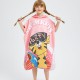 Toddler Kids Beachwear Cartoon Printing Children's Beach Bathrobe Wear Bath Towel Swimming Cloak Quick-Drying  