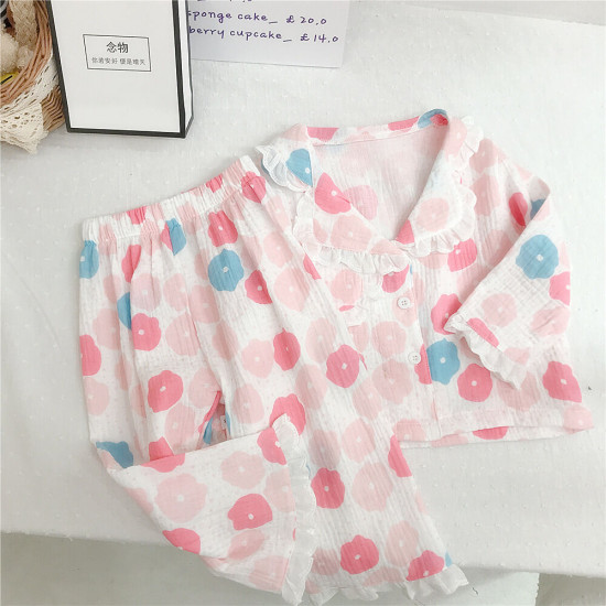 9M-6Y Toddler Girls Cartoon Floral Pajama Set  Girls Fashion Clothes  