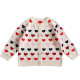 18M-6Y Toddler Girls Love Heart Sweater Knit Cardigan  Girls Clothes  