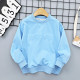 3-12Y Solid Color Letter Print Long Sleeve Pullover Tops  Kids Boutique Clothing  