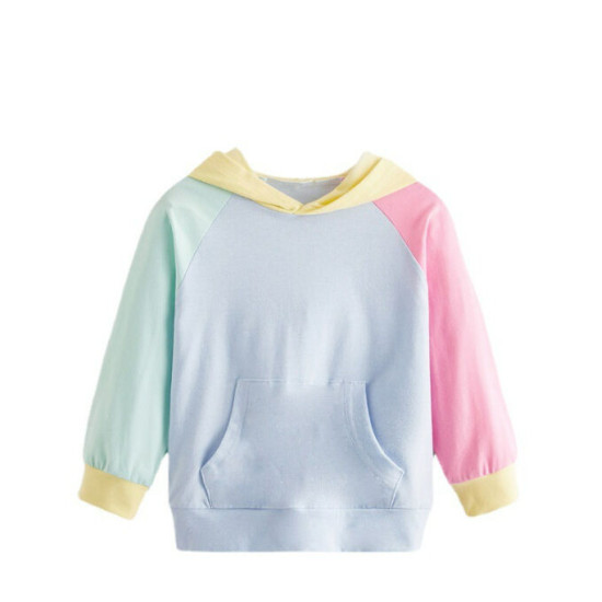 18M-6Y Toddler Girls Colorblock Hoodie  Girls Fashion Clothes  