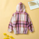 18M-6Y Toddler Girls Contrast Plaid Hoodie  Girls Fashion Clothes  